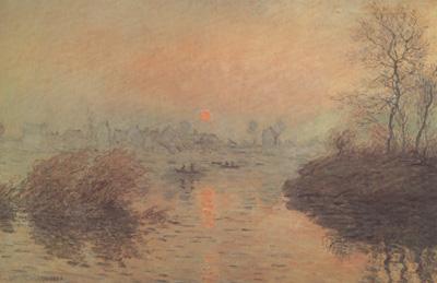 Claude Monet Sunset on the seine,Winter Effect (nn02)